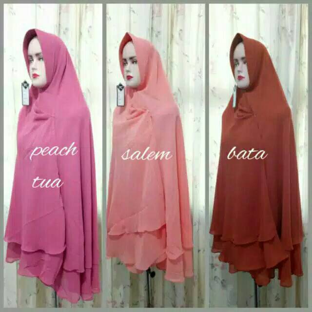 Khimar/Jilbab Ceruti 2 layer Jumbo