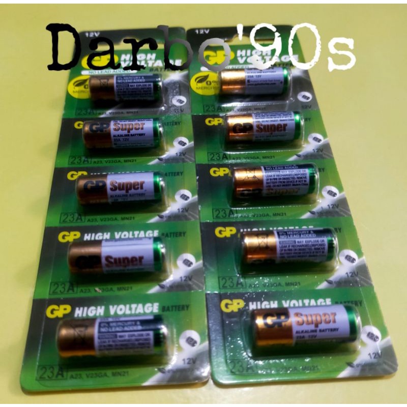 Baterai GP 23A 12V High Voltage Baterai Remot Alarm Mobil GP 23A Original