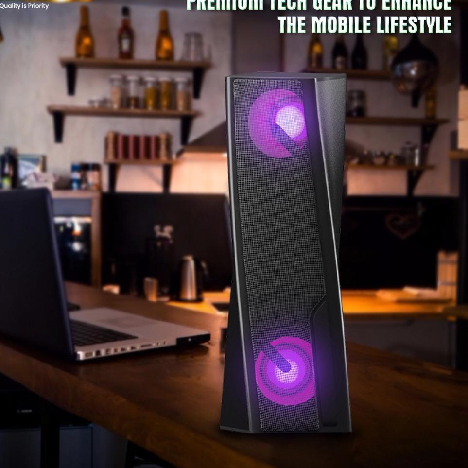 Terbaik.. Luna Sound Bar TWS Speaker - Stereo, Bluetooth, USB/TF ULTRA BASS Black