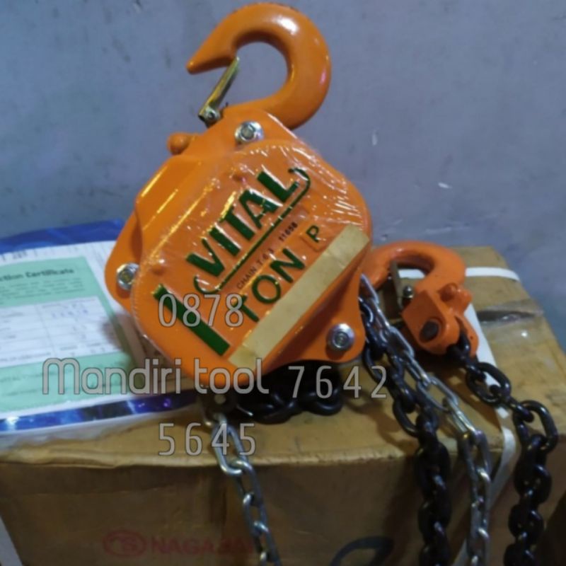 Mandiri - Chain Block 1 ton x 3 Meter Vital Chain Block