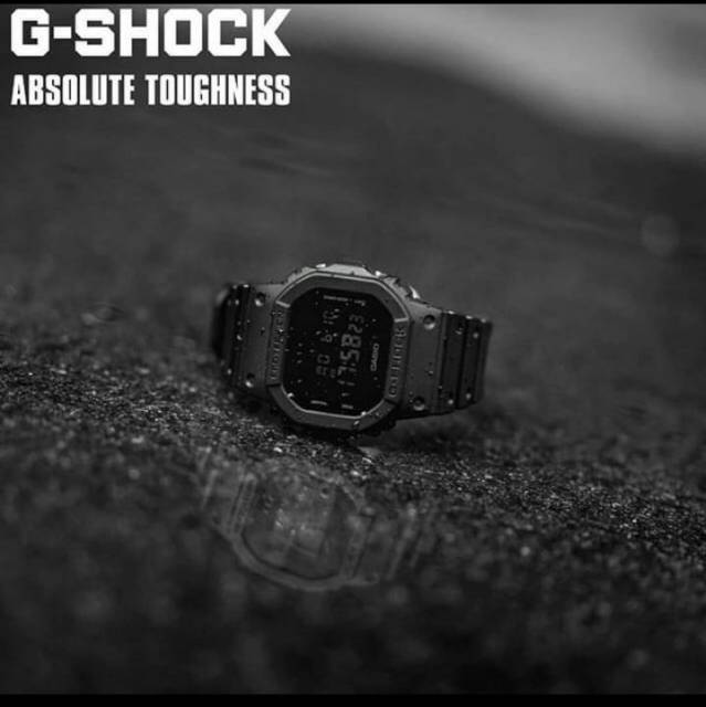 JAM G SHOCK DW_5600 GLS_5600 FULL BLACK DIJITAL TERLARIS