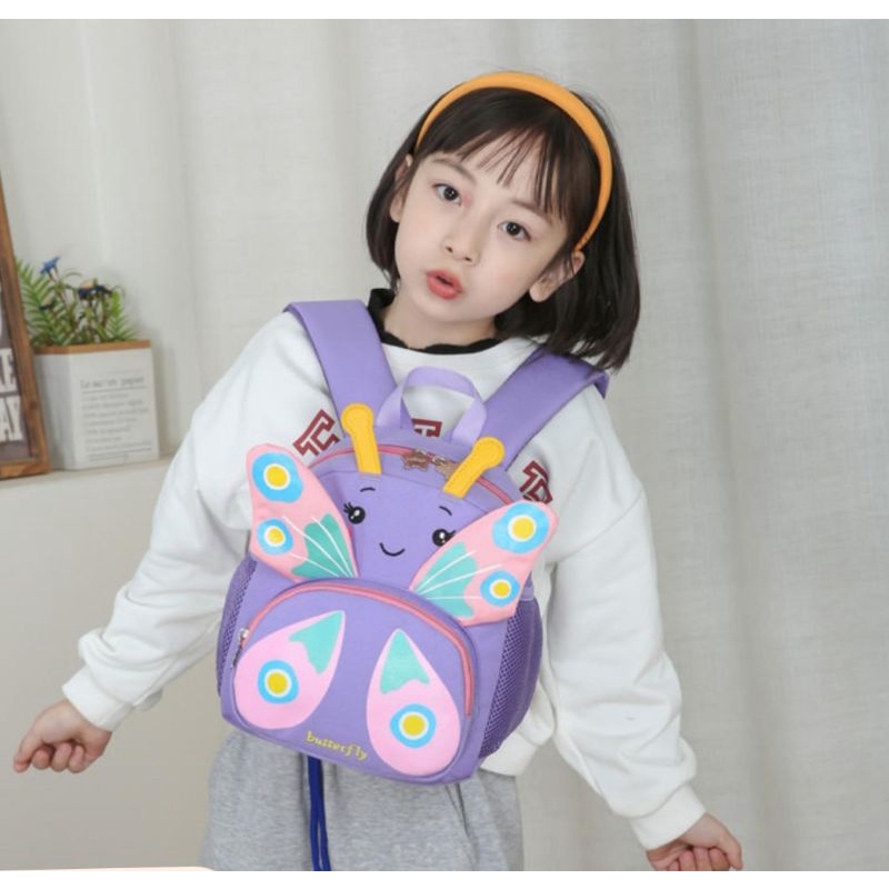 Tas ransel anak perempuan PAUD TK SD karakter kupu-kupu/tas ransel anak cewek terbaru kekinian/ransel anak TK SD/tas gendong anak cewek tas punggung/tas kupu/ransel butterfly