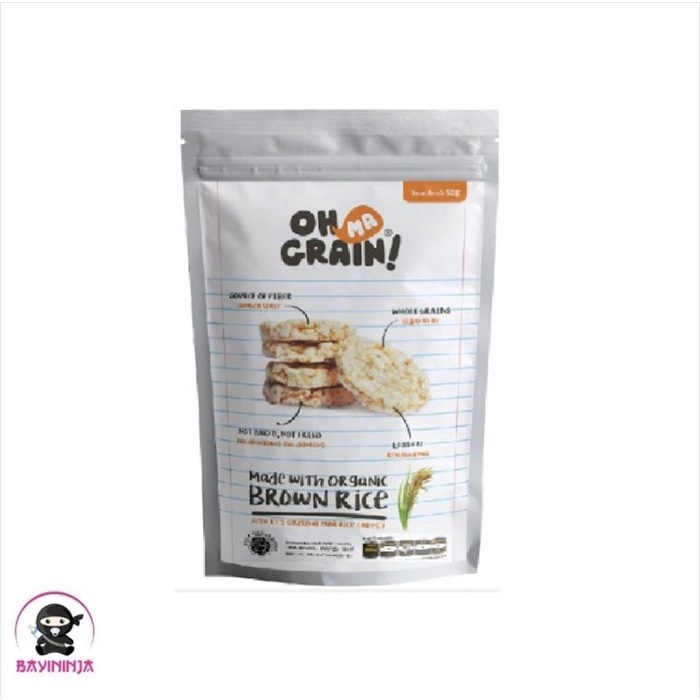 

OH MA GRAIN Popped Rice Crackers Original 50 g T-Ninjabayi 01