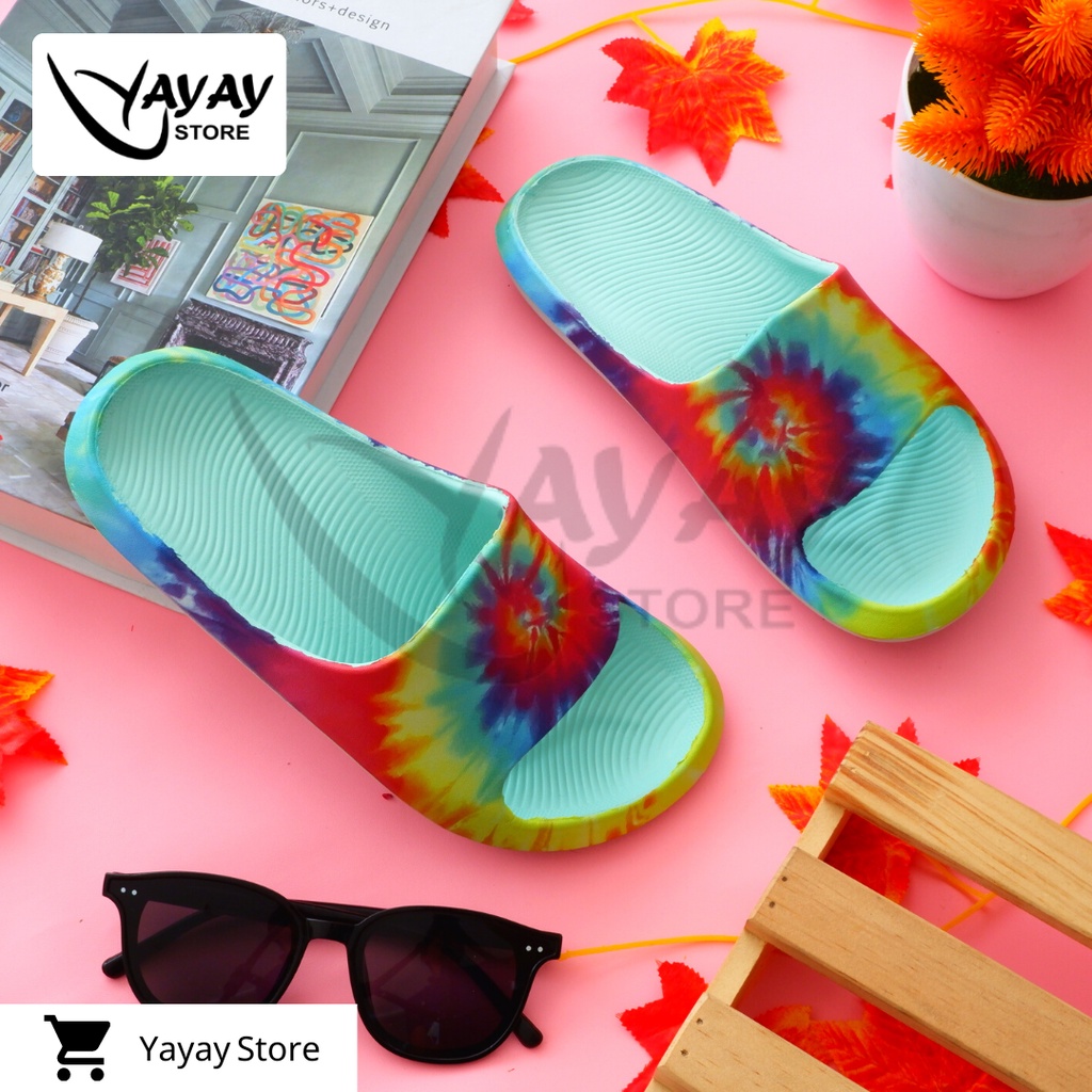 Sandal Slop Wanita Eva Printing / Sandal Untuk Outdoor dan Indoor / Sandal Rumah Wanita Full Karet Anti Slip Anti Air Lentur 703W!!