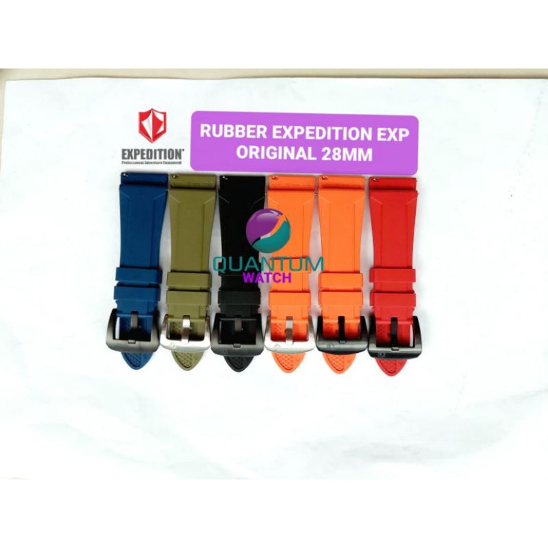 STRAP JAM TALI JAM KARET JAM RUBBER JAM TANGAN EXPEDITION SIZE 24 MM 28 MM 24MM 28MM ORIGINAL