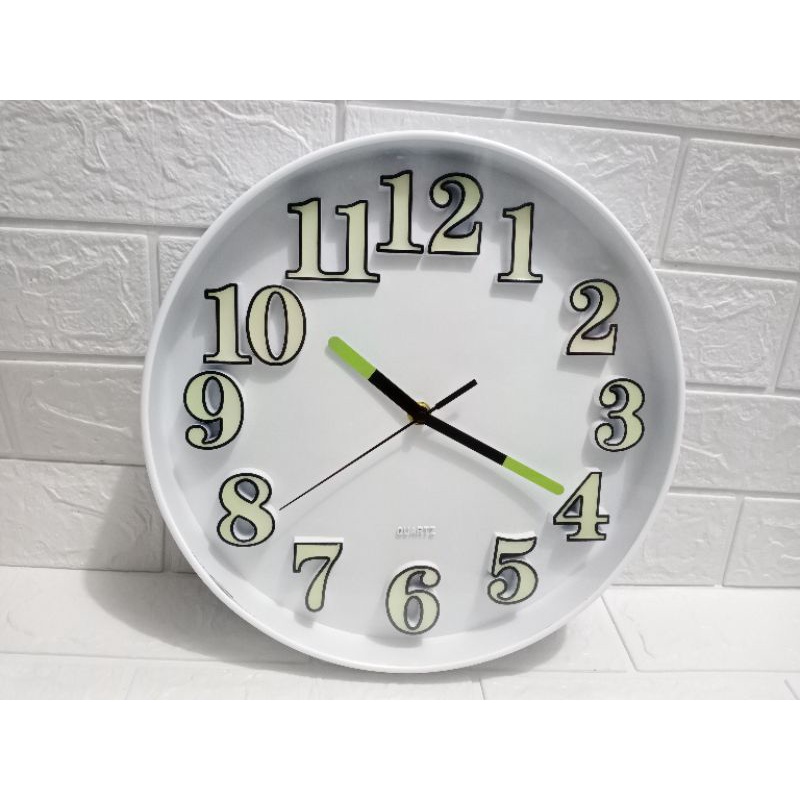 jam dinding wall clock BC-9799/jam dinding Fosfor/jam dindung angka timbul