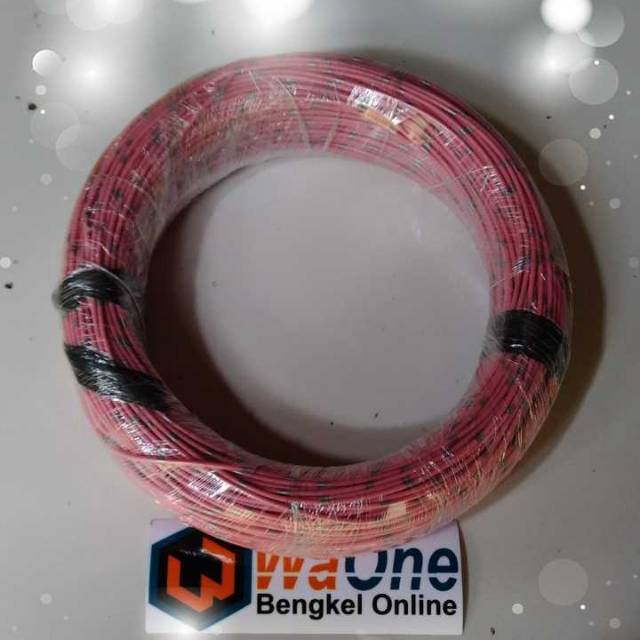 Pink 20 Meter Kabel Body Bintik AVSS 0.5 mm Versi Bagus Kulit Padat