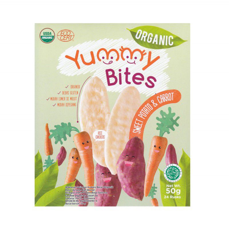 

0Yummy Bites Rice Crackers swett potatto&carrot 50g