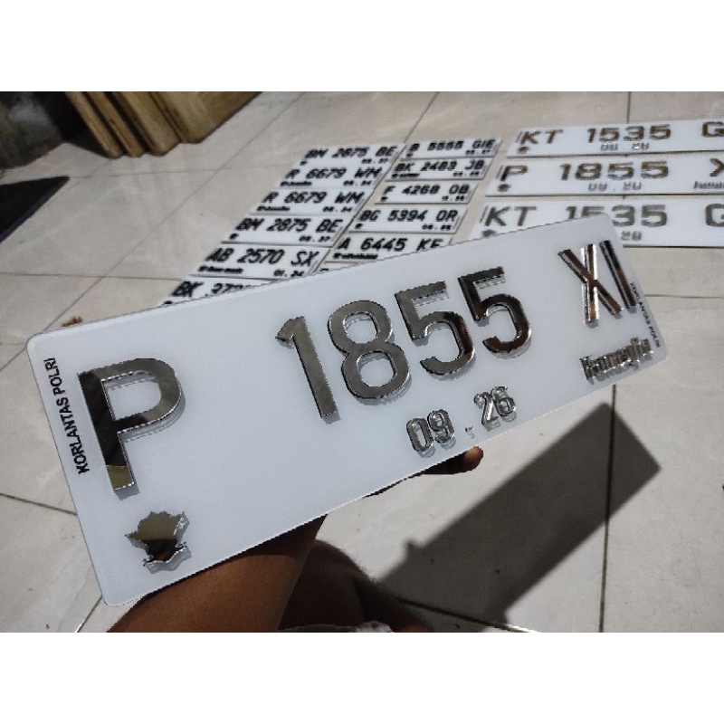 PLAT MOBIL TIMBUL CROOM SATUAN ( 1 )