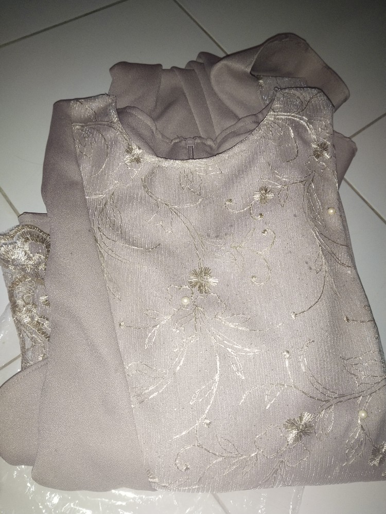 (model Baru)size M,l,xl,xxl,xxxl/gamis Zolana/gamis Brukat Tile/gamismuslim/gamis Kondangan/cantik