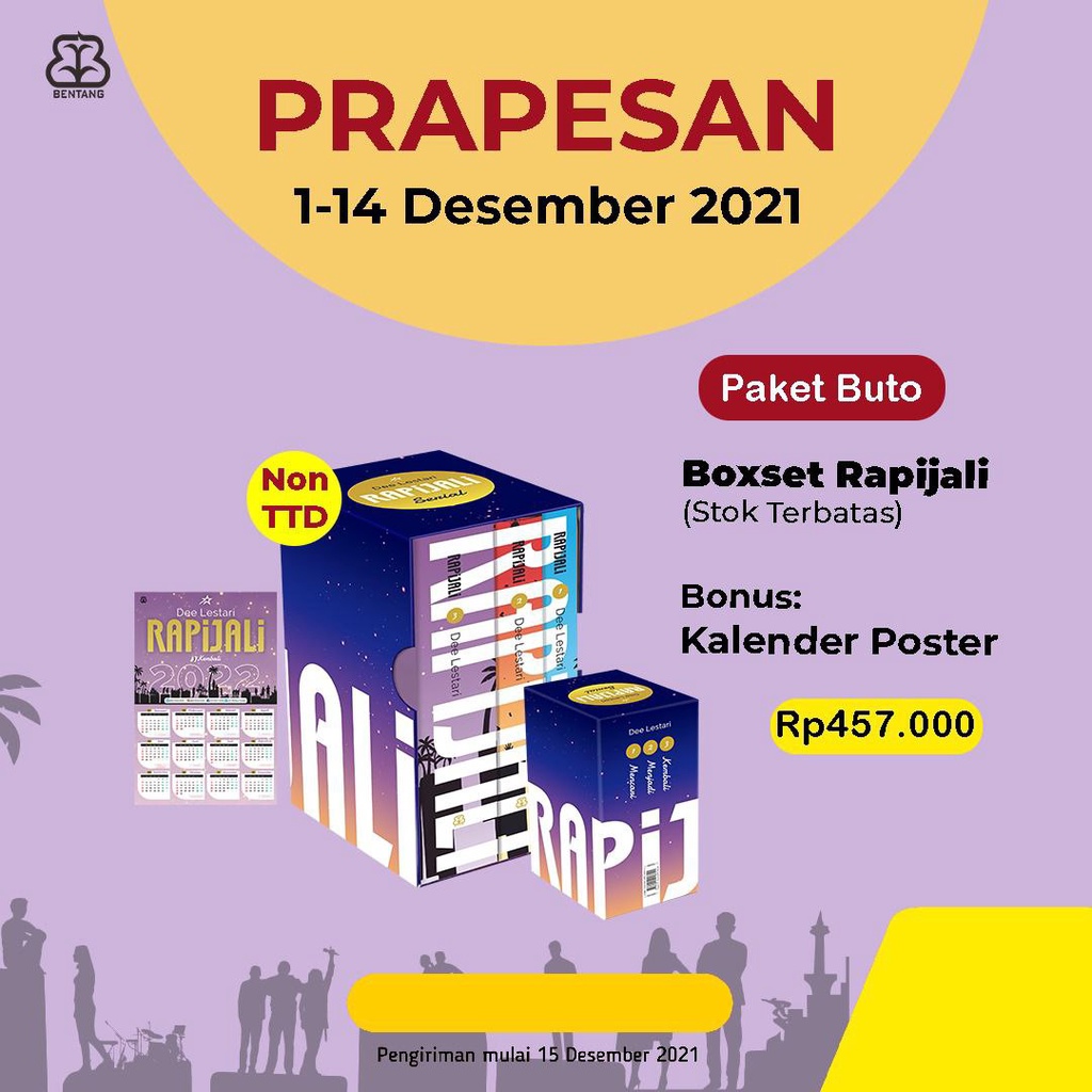 Ready BOXSET Preorder Rapijali 3 - kembali karya Dee Lestari-PAKET BUTO