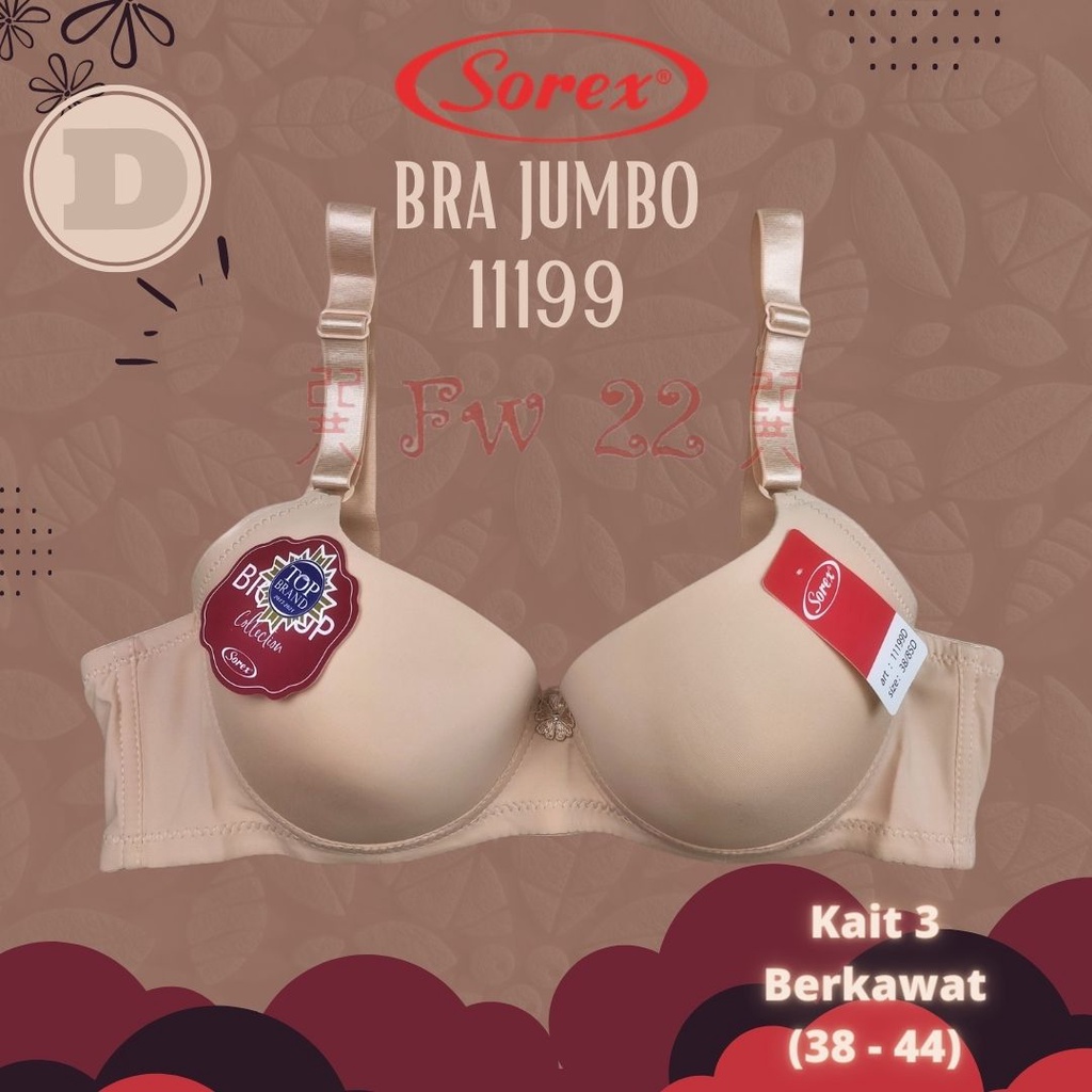 Bra Jumbo | Bra Wanita Sorex 11199 Cup D dengan Kawat dan Busa Tipis