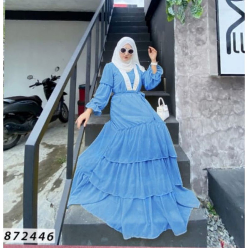 GAMIS RUBBY RENDA EXTU 446 / DRESS RUBBY / GAMIS RUBY EXTU / DRESS MURAH / GAMIS MURAH