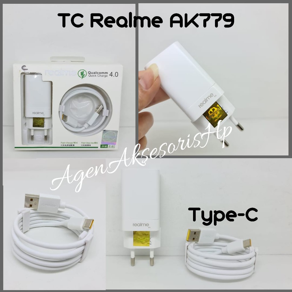 Charger Realme AK779 Type-C 3A 5V Quick Charge 4.0 Flash Charger Mini Tipe C