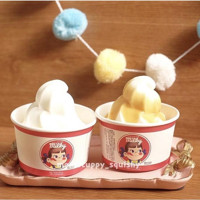 SQUISHY LICENSED ice cup pekochan by fujiya ( es krim peko ASLI JEPANG ---Terbaru---