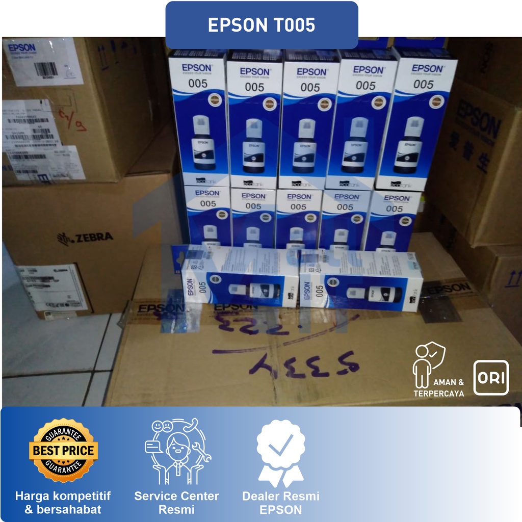 (BISA COD) TINTA EPSON 005 T005 T-005 M1100 M1120 M1140 M1180 M2140 M3140 M3170 M3180 Original