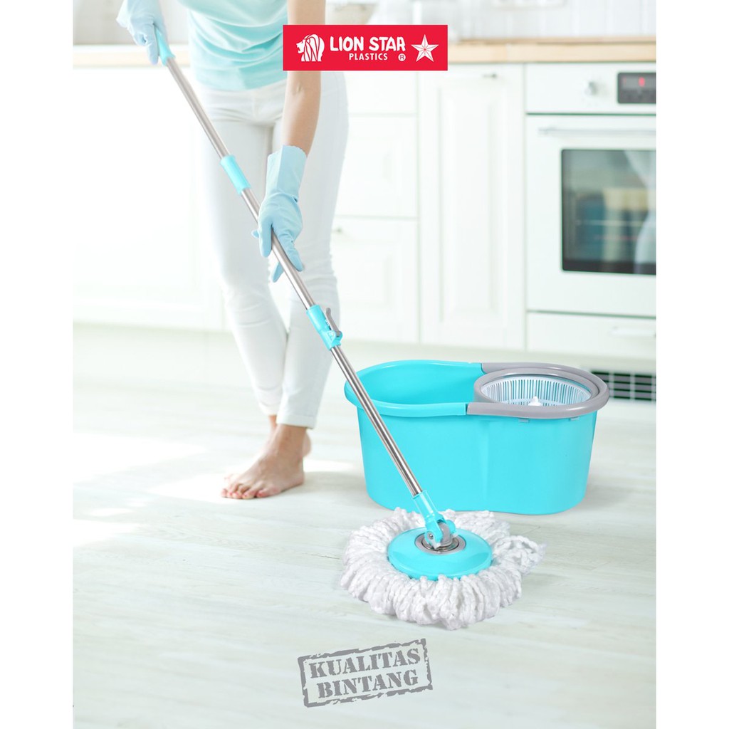 Pembersih Lantai Rumah Alat Pel Lantai Livina Spin Mop Standar BM-45 Lion Star Murah
