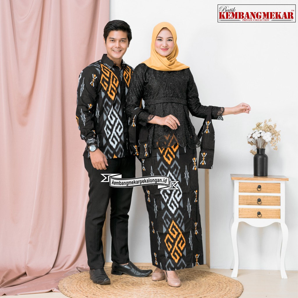 REAL COUPLE KEMEJA + ROK SPAN MOTIF SONGKET TROSO