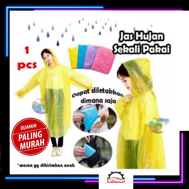 Jual Jas Hujan Plastik Sekali Pakai Transparan Tipis Indonesia Shopee Indonesia