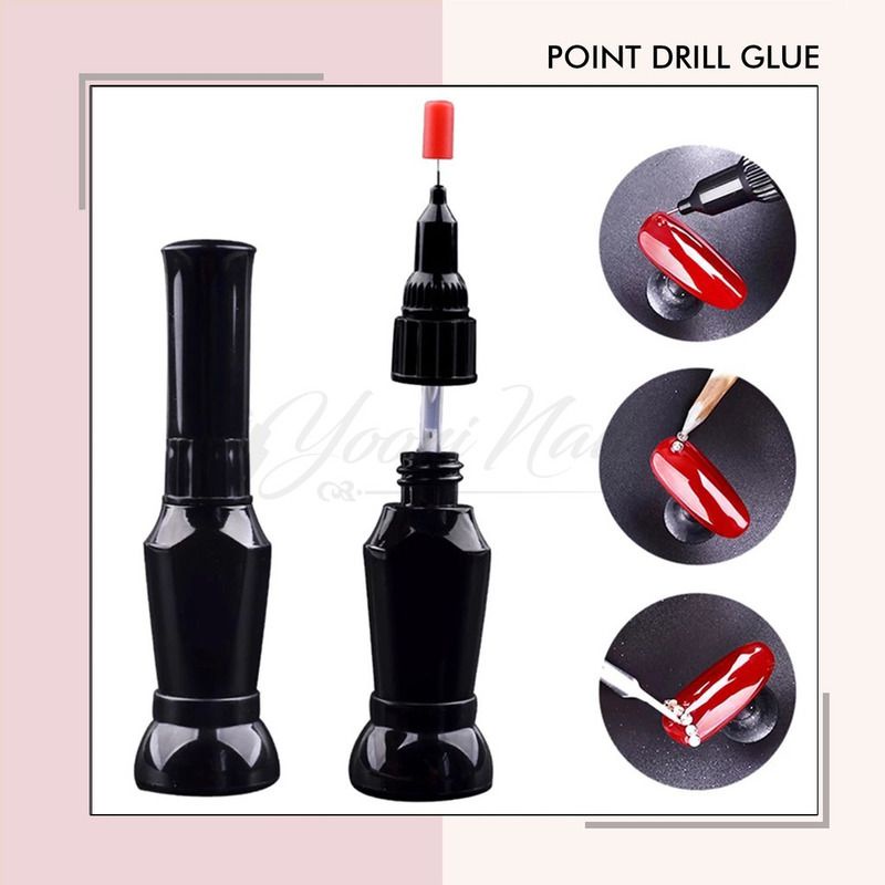 Point drill glue gel nail art rhinestones gem charm glue lem accessories kuku