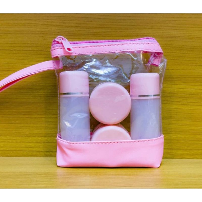 Tas kosmetik/pouch kosmetik pink muda