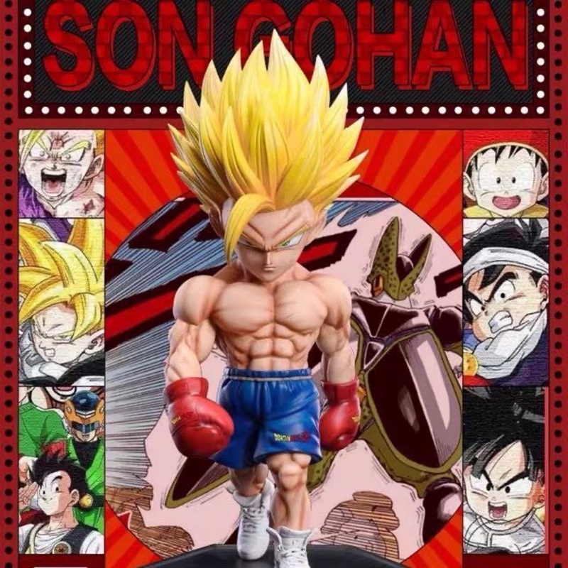 Mainan Action Figure Model Anime Dragon Ball Goku Gohan Vegeta Otot Bahan PVC Untuk Hadiah