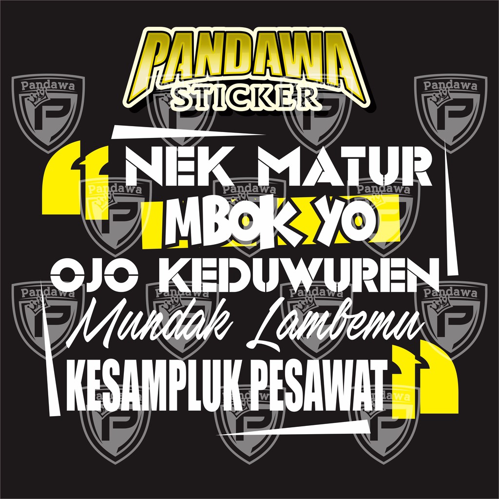 STIKER KACA STICKER CUTTING CUSTOM KATA MOTIFASI/ LUCU UNTUK MOBIL TRUK L300 PICKUP