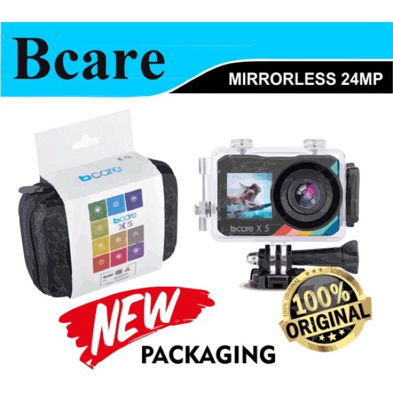 BCARE BCAM X5 ACTION CAMERA WIFI 16 MP DUAL SCREEN ULTRA HD