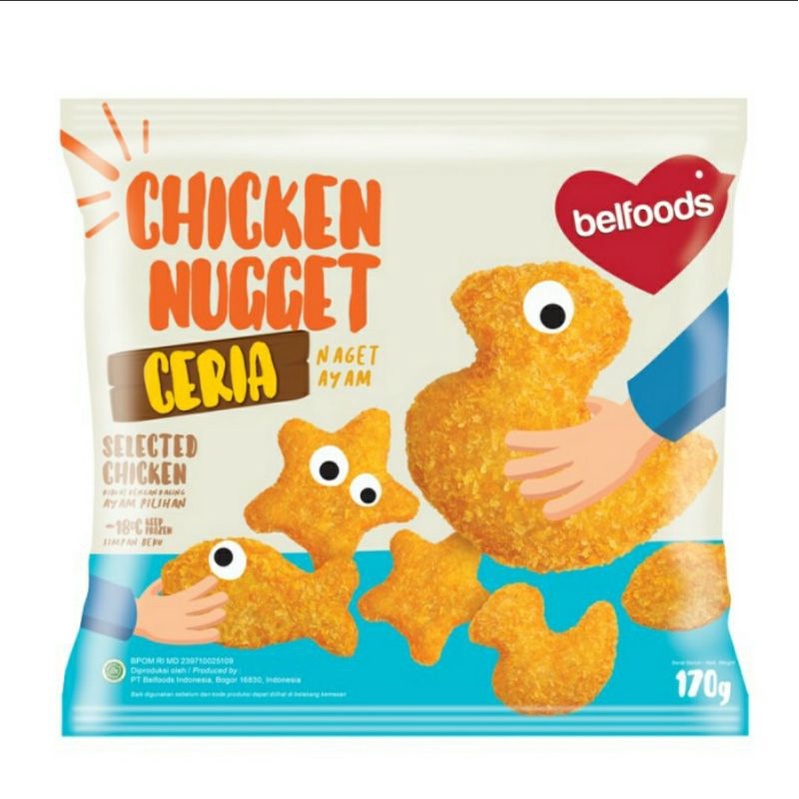 Belfood Chicken Nugget Ceria 170 gr 250 gr 500 gr