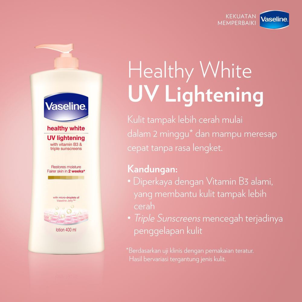 VASELINE HEALTHY BRIGHT UV EXTRA BRIGHTENING LOTION 400ML