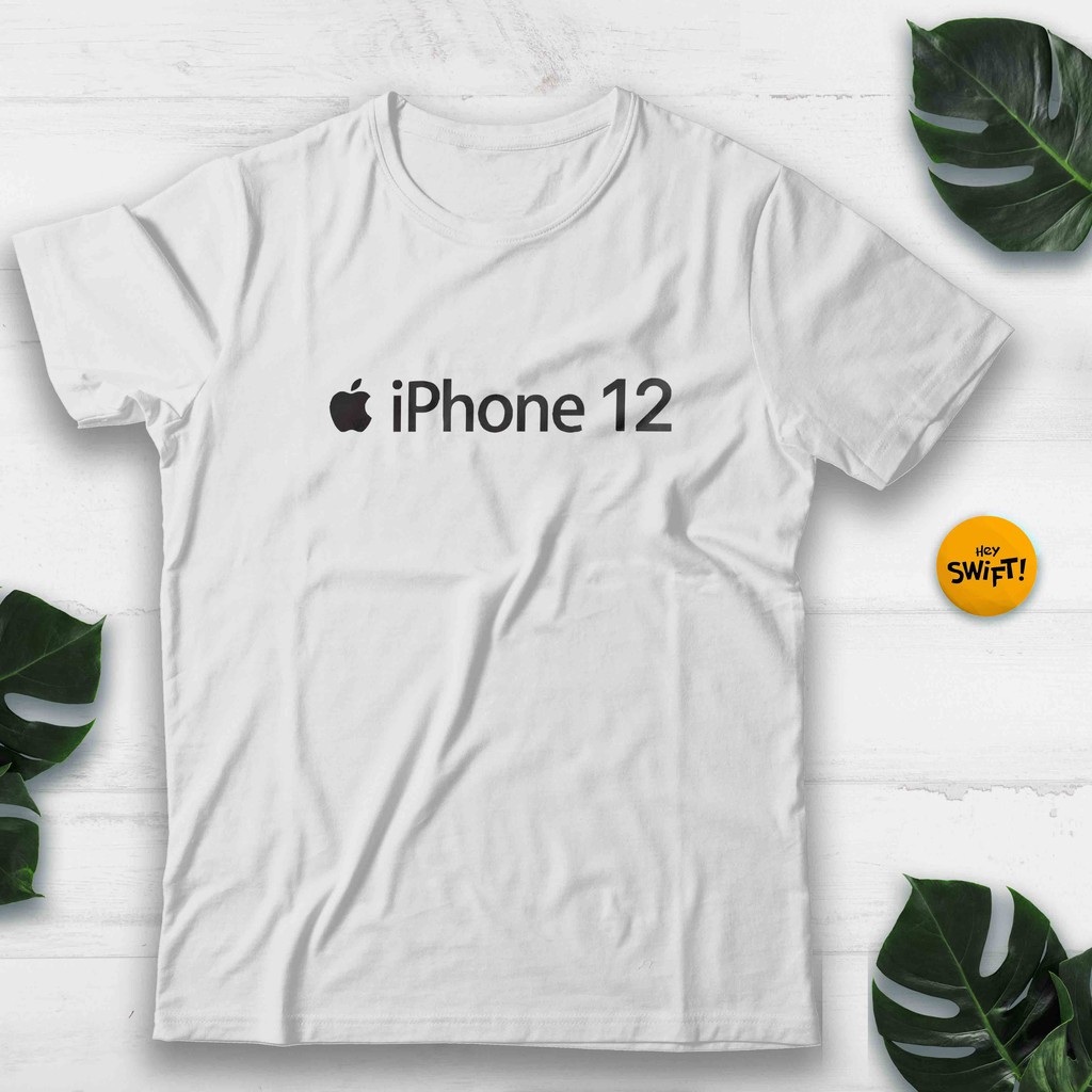 KAOS APPLE IPHONE 12 LOGO T-SHIRT BRAND BAJU DISTRO