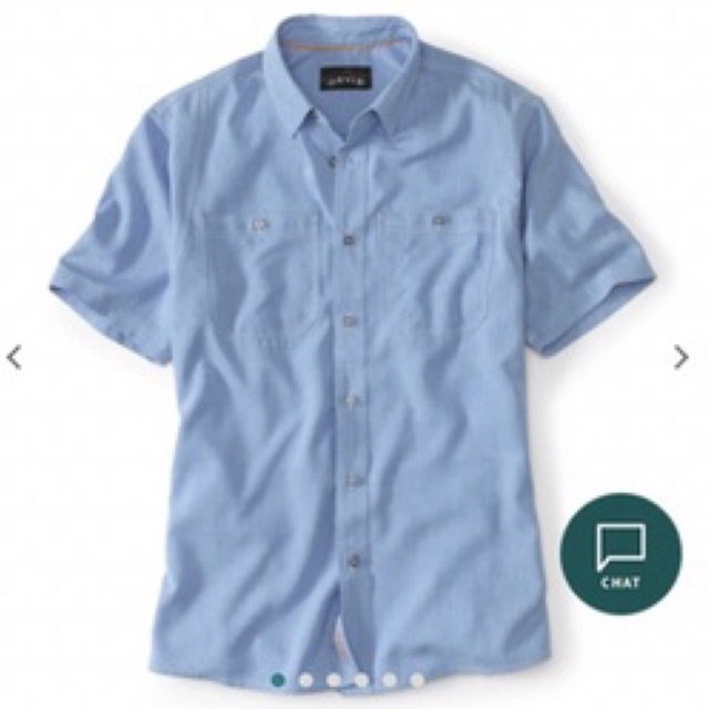 kemeja pria lengan pendek orvis size m ld 57 p76 cm