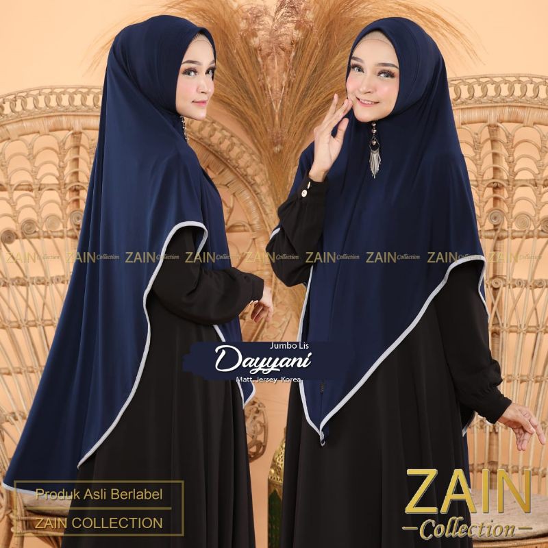 Jilbab Khimar Instan Syari Dayyani Jumbo List Ori Zain-3
