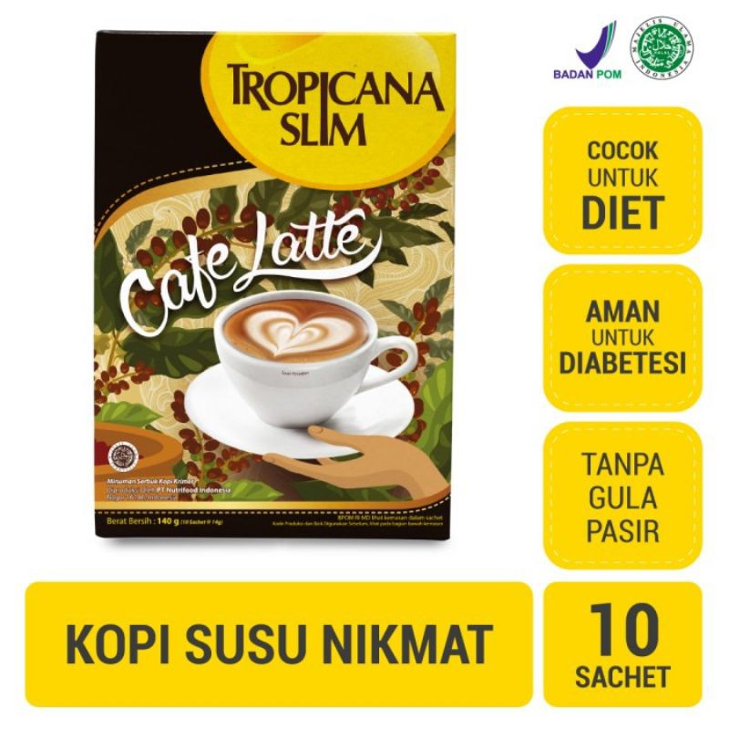 

Tropicana Slim Cafe Latte (10 Sachet) - Sugar FREE
