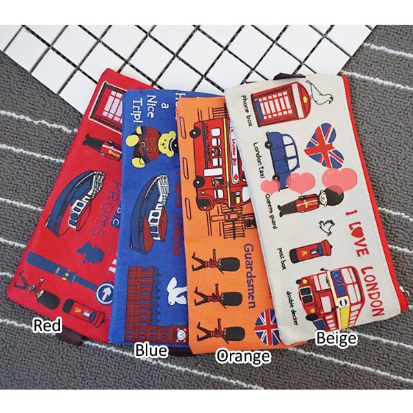 

S99 Tempat Pencil Pulpen Tempat Aksesoris Kosmetik Motif London MA25