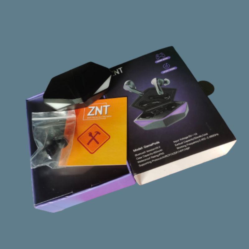 Wireless Gaming Earbuds TWS ZNT GamePods PixArt Chip Low Latency IPX5