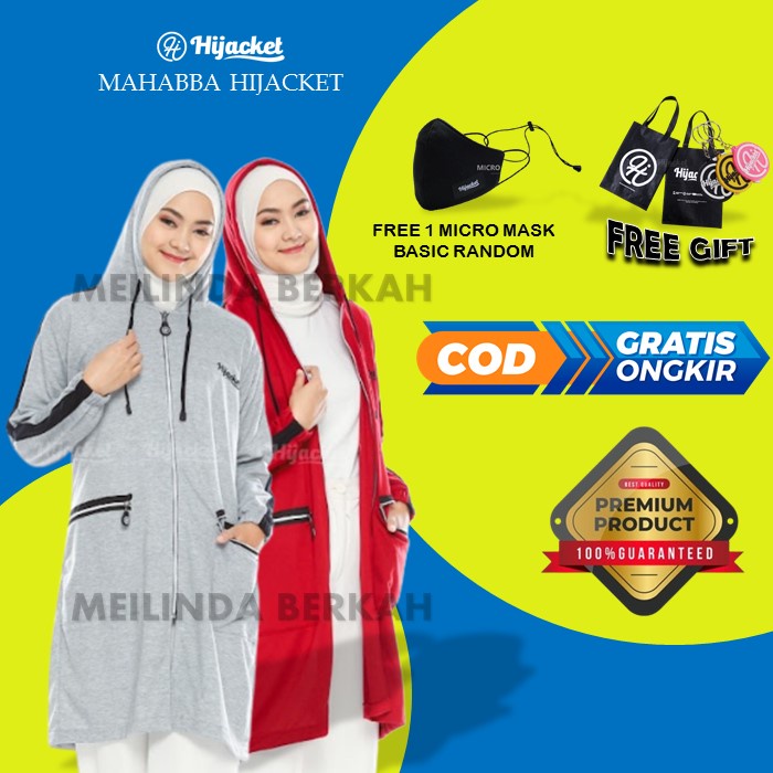 HIJACKET MAHABBA - HIJAKET ORIGINAL JAKET HIJABERS HOODIE WANITA / JAKET WANITA MUSLIMAH / JAKET PAN