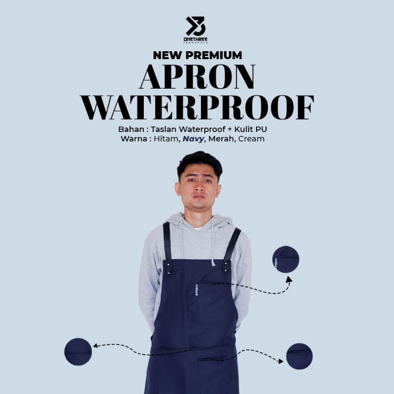 Premium Apron Celemek Anti Air Cafe Barista