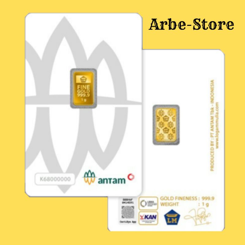 Logam Mulia antam 1 Gram Certieye 2022