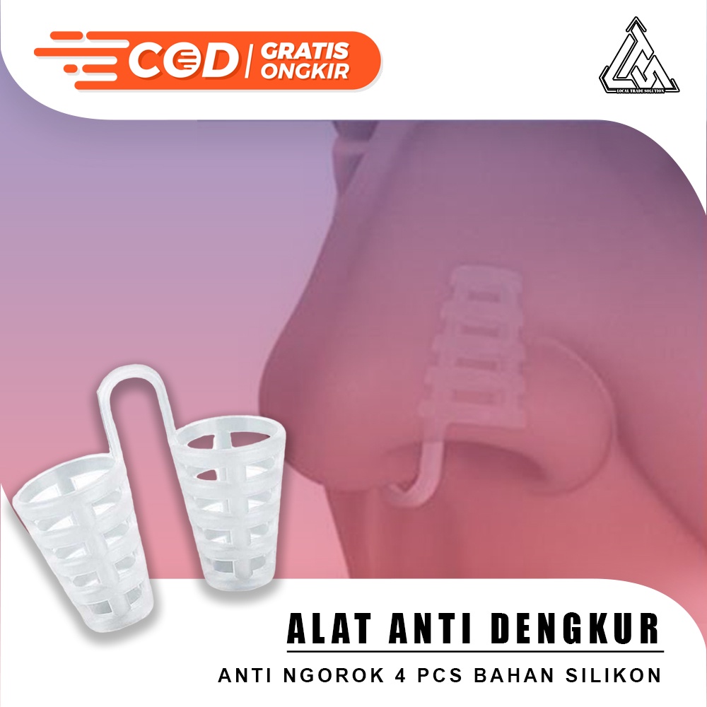 Alat Bantu Anti Dengkur Penghilang Ngorok 4pcs Bahan Silikon