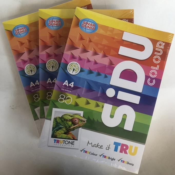 

kertas HVS A4 80gr rainbow Sinar Dunia