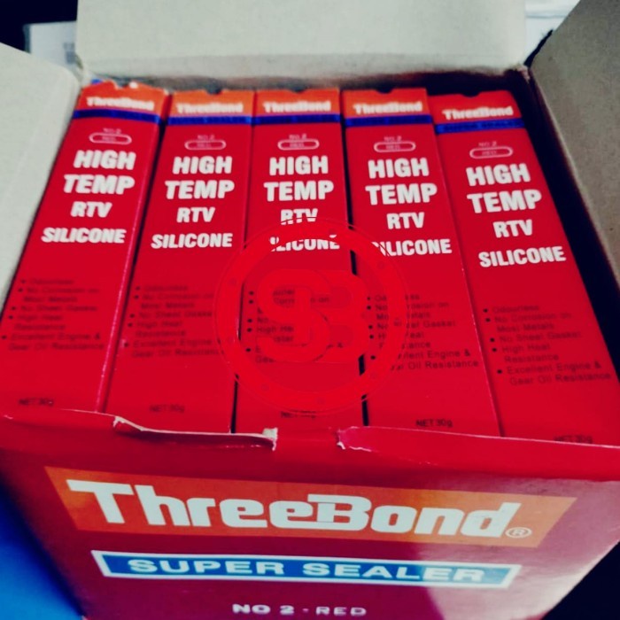 Lem Threebond SUPER SEALER No.2 HIGH Temp RTV Silicone Red Merah 30gr / 30 gr