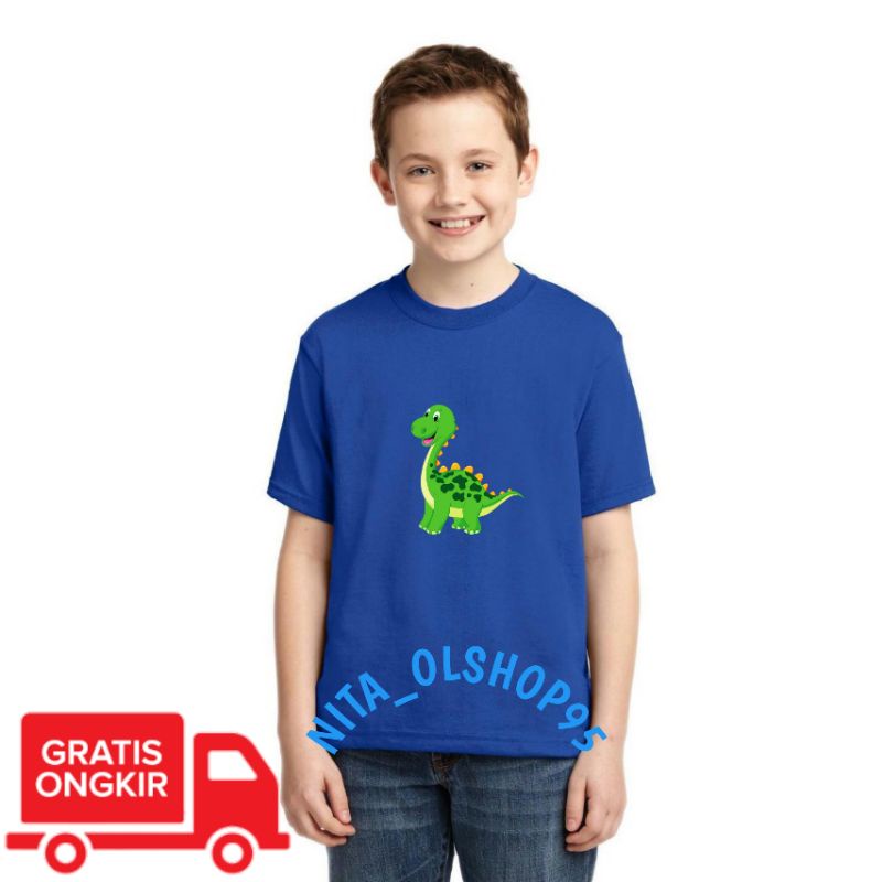 baju anak karakter lucu, baju anak dinosauros kids