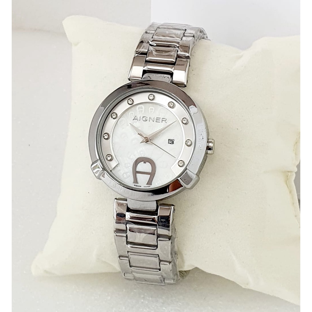 Jam Tangan Wanita Fashion L51003G Tali Rantai Tanggal Aktif Free Box &amp; Baterai