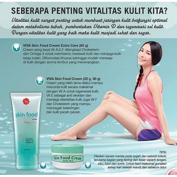 ✿ELYSABETHME✿ (🆅🅸🆅🅰) Viva skin food penghalus tubuh untuk tumit kaki pecah kering