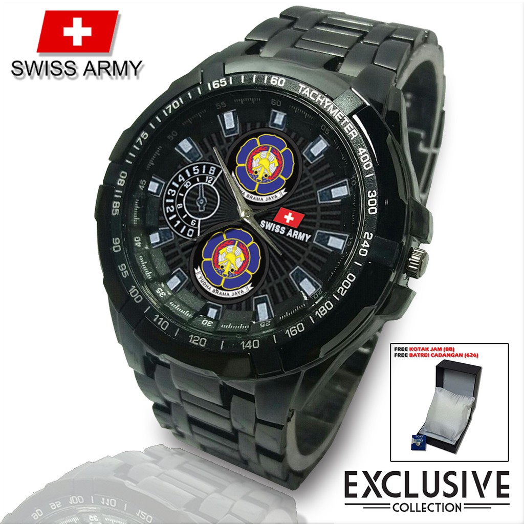 (Istimewa Bossque) Jam DAMKAR Rantai Sport (Black Doff)