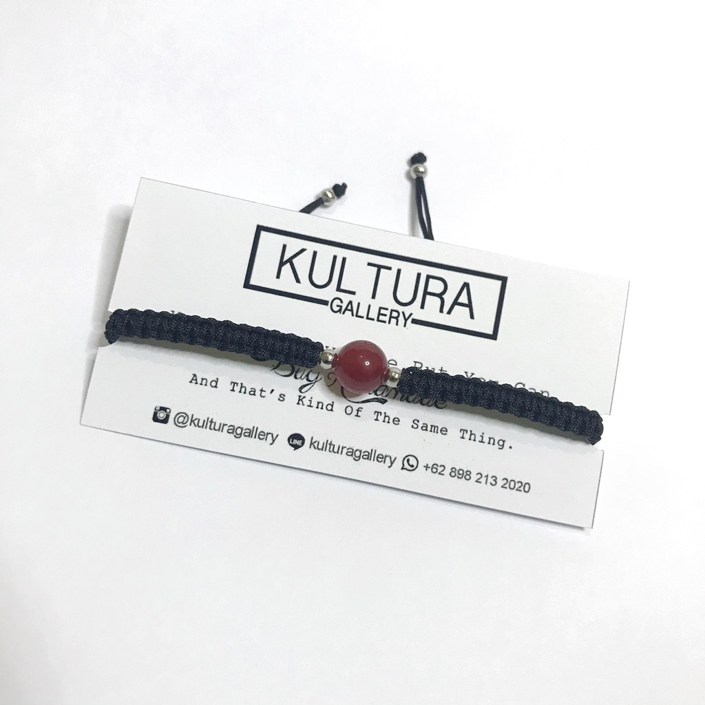 Gelang Batu Manau Merah ( Gelang etnik / Gelang batu / Gelang tali )