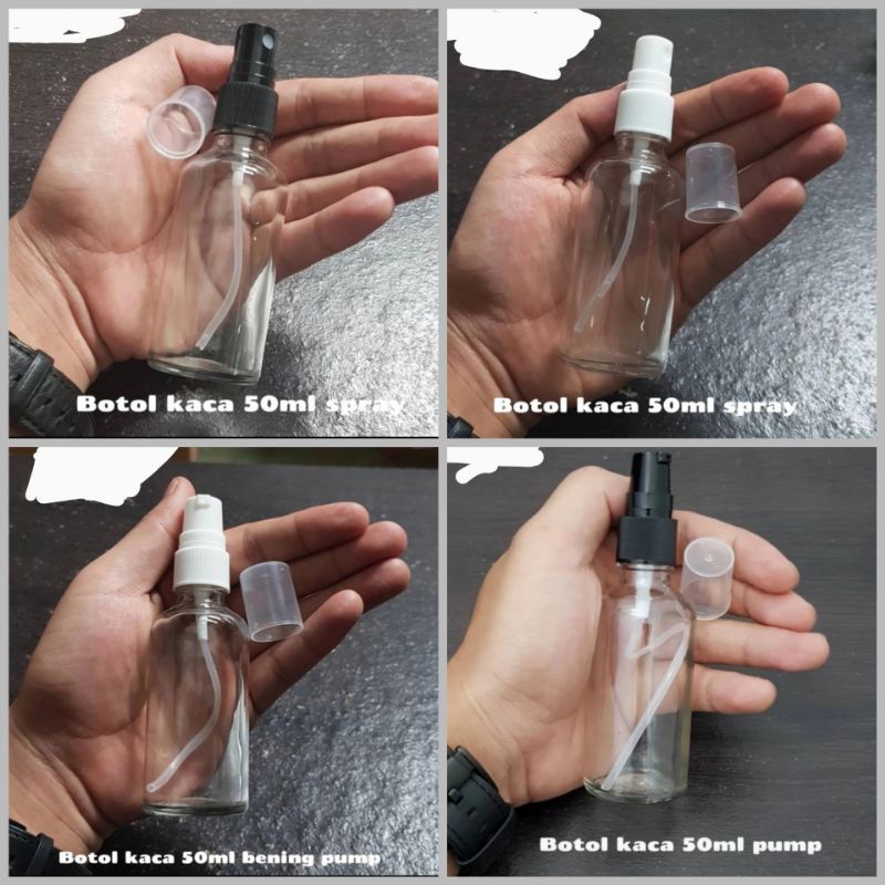 Botol Kaca 50ml Botol 50ml Kaca Botol Spray 50ml Botol Pump 50ml Botol Pump Treatment 50ml