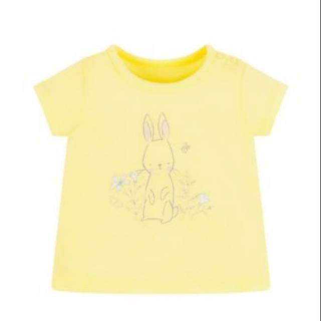 Kaos Bayi Mothercare Lemon Yellow Bunny Tshirt 0-3 Bulan