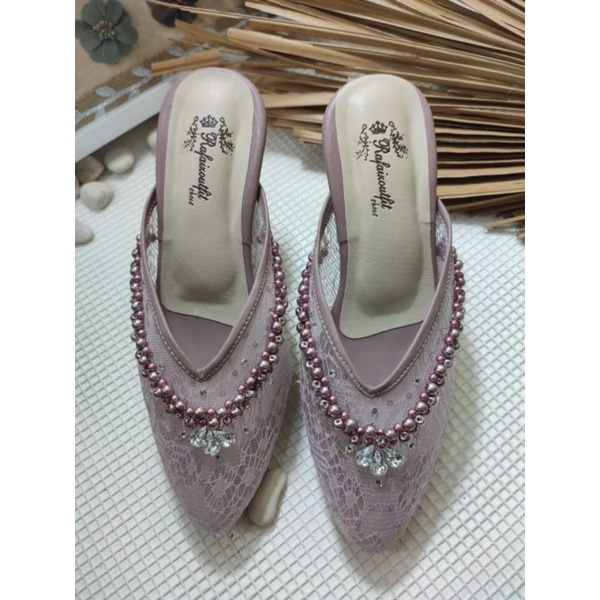 sepatu rafaizoutfit v mozza Mauve tinggi 9cm tahu